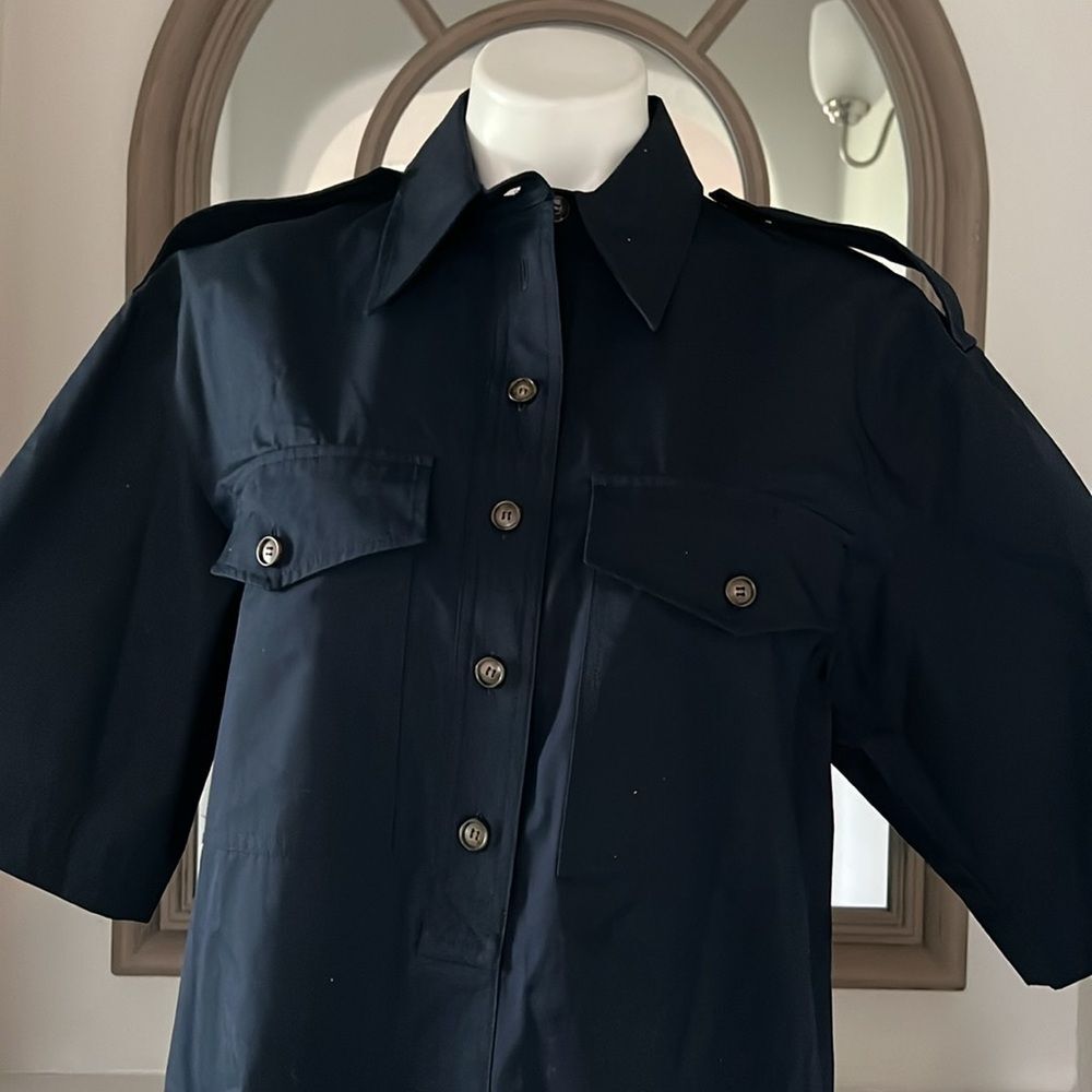 G. Label by GOOP Roxanne Utility Boxy Shirtdress, Navy, NWT, Size 8 - Picture 11 of 12